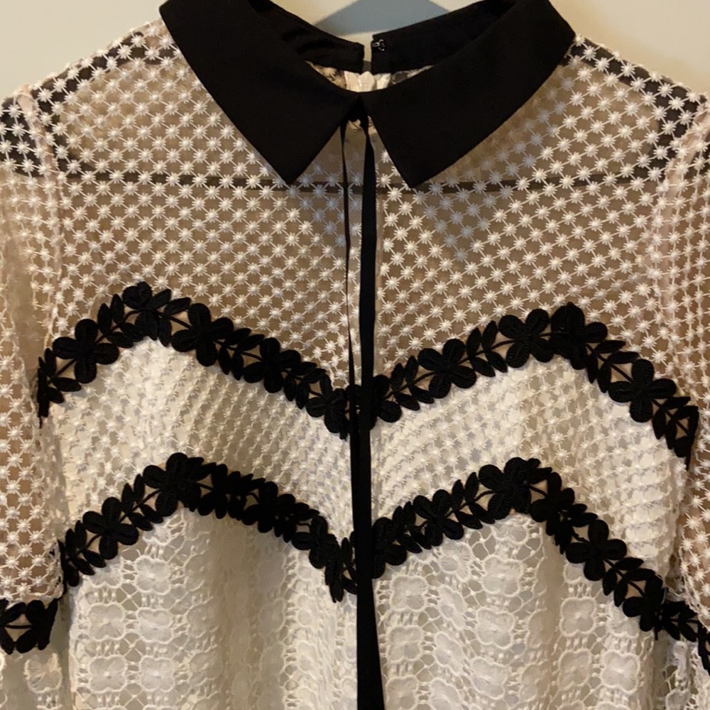 Black and White Self-Portrait Dress